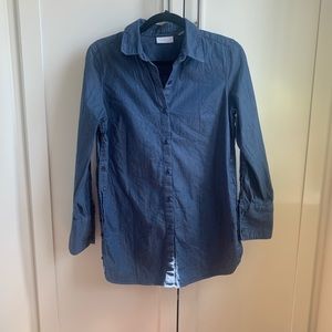 New York & Company Chambray Tunic Top